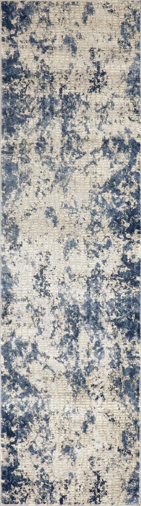 Nourison Rugs   Rustic Textures Runner RUS16 Rug in Grey  Blue   23m x 066m | Shackletons
