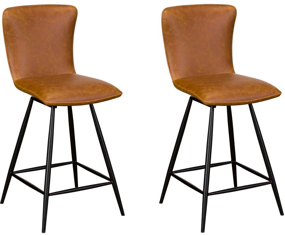 Pair of Baker Ella Bar Chairs   Tan | Shackletons