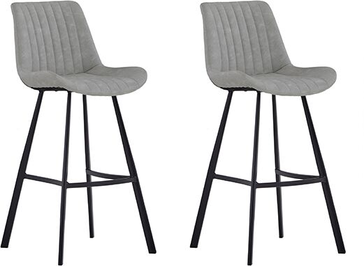 Corndell Furniture Pair of Monica Bar Chairs  Taupe | Shackletons