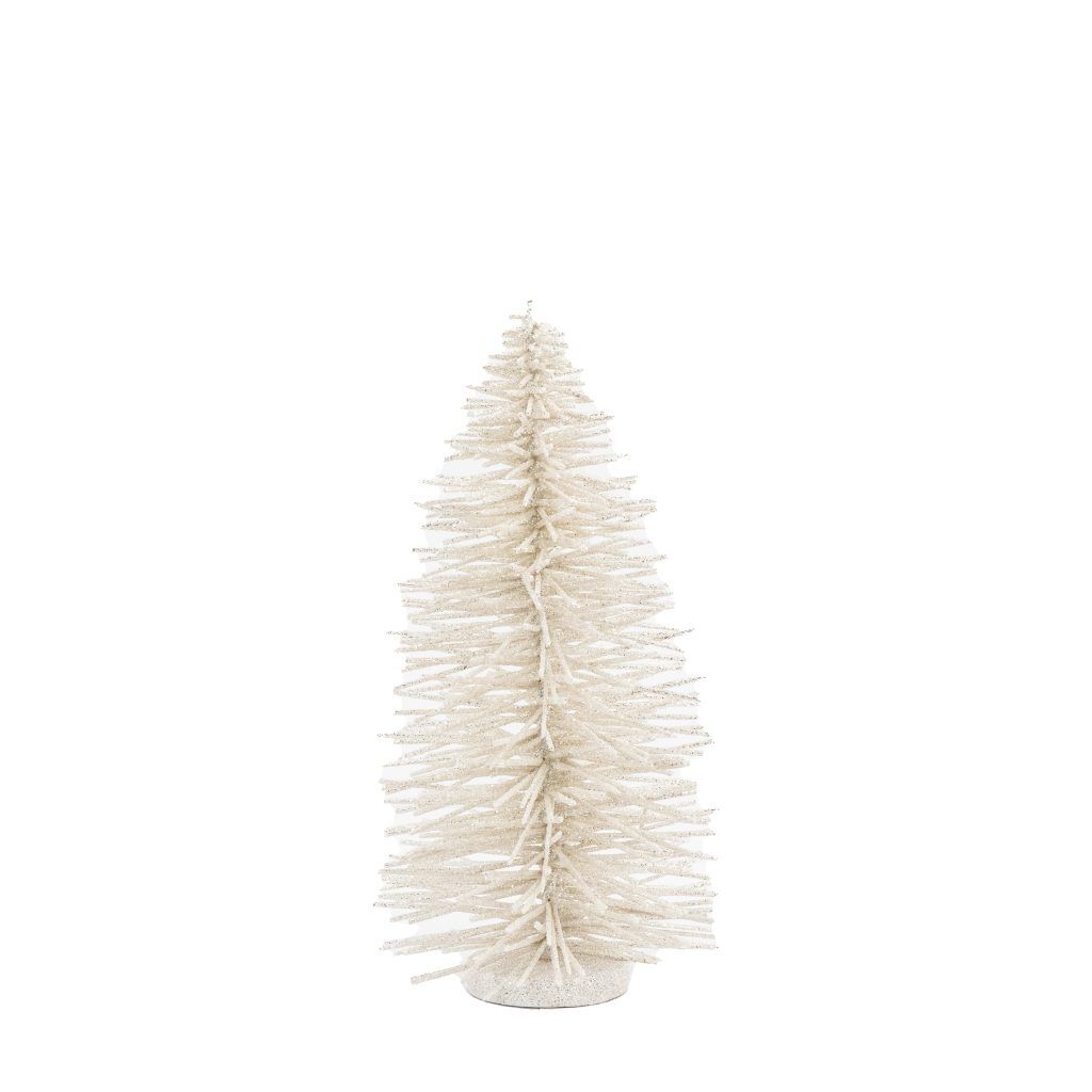 Gallery Direct Glittered Brush Tree Small White | Shackletons