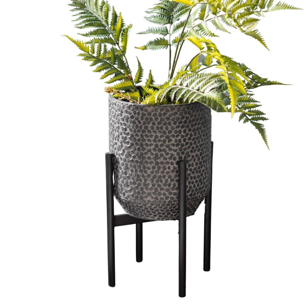 Gallery Direct Anders Metal Planter Black | Shackletons