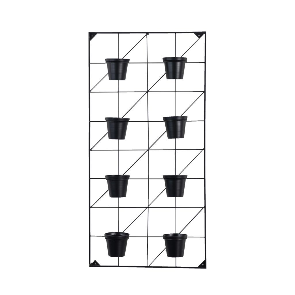 Gallery Direct Carlos Wall Planters  Black | Shackletons