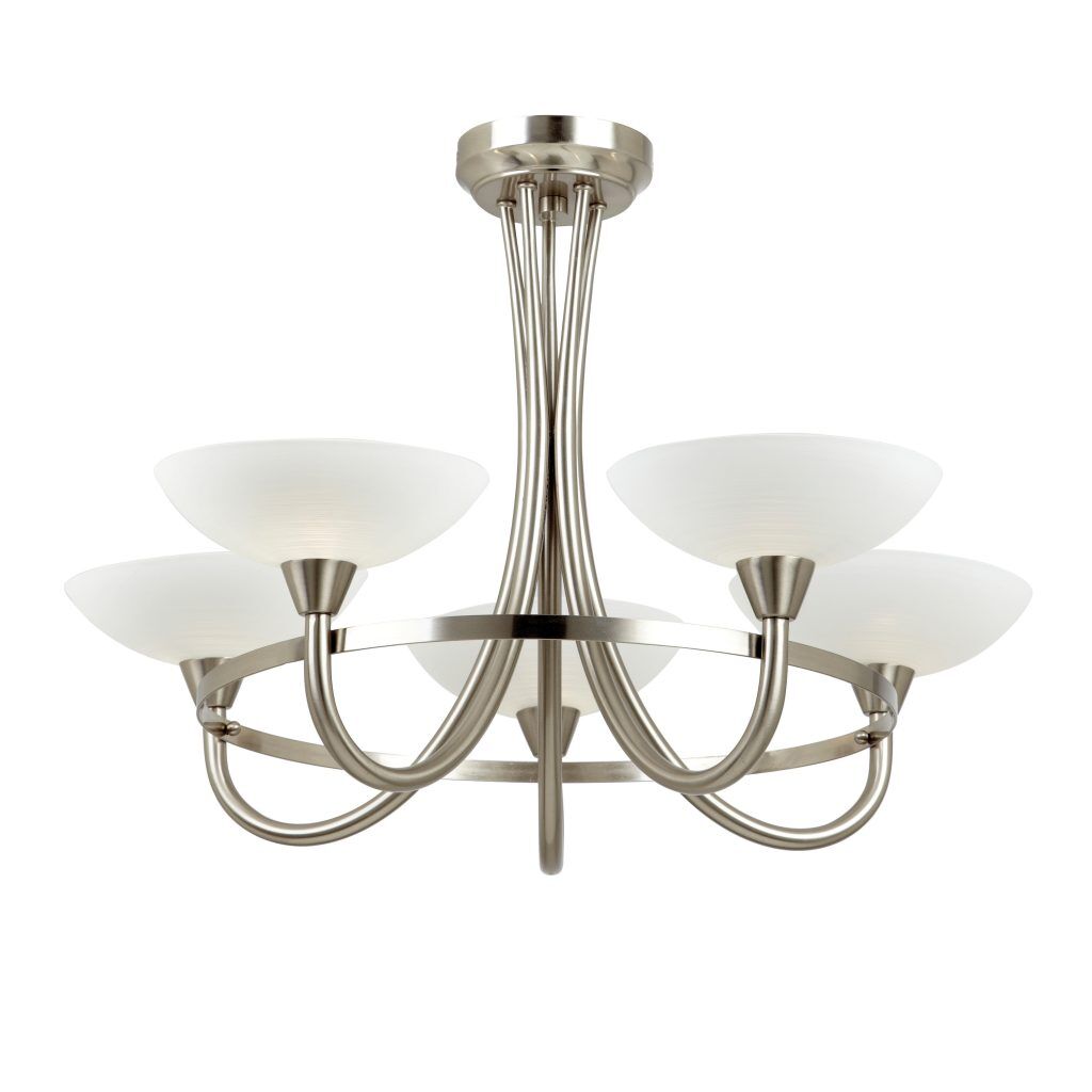 Gallery Direct Cagney 5 Ceiling Lamp Satin Chrome | Shackletons