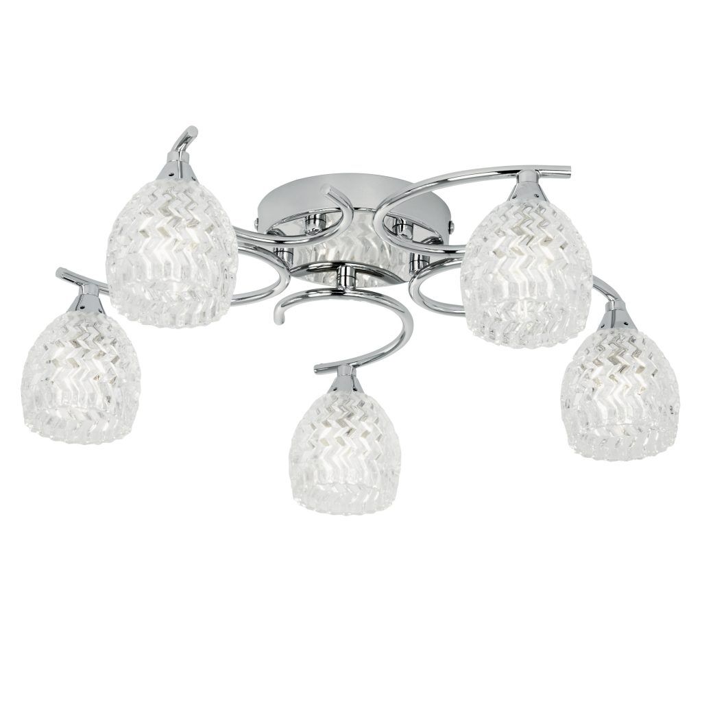 Gallery Direct Boyer 5 Ceiling Lamp Chrome | Shackletons