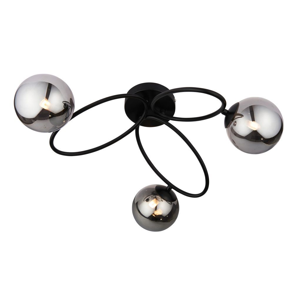 Gallery Direct Ellipse 3 Ceiling Light Black | Shackletons
