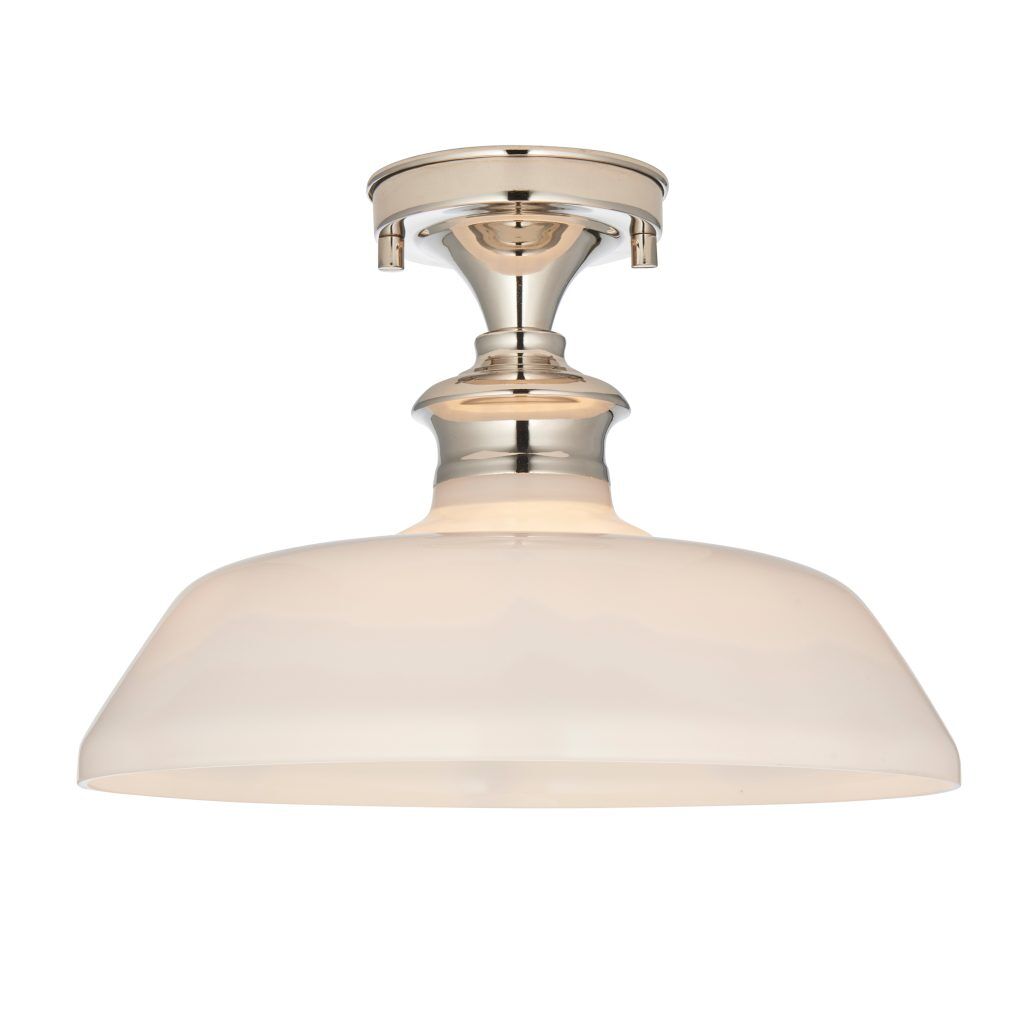 Gallery Direct Barford 1 Ceiling Light NickelOpal | Shackletons