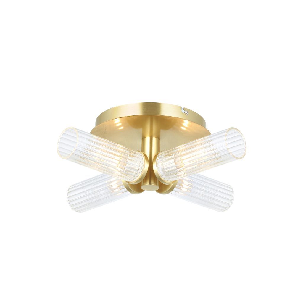 Gallery Direct Talo Bathroom 4 Ceiling Light Brass | Shackletons