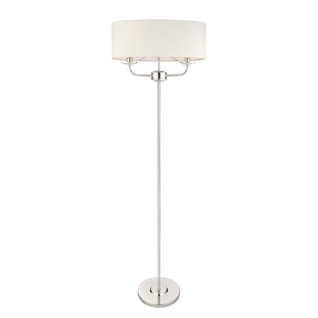 Gallery Direct Nixon Floor Lamp Bright Nickel | Shackletons
