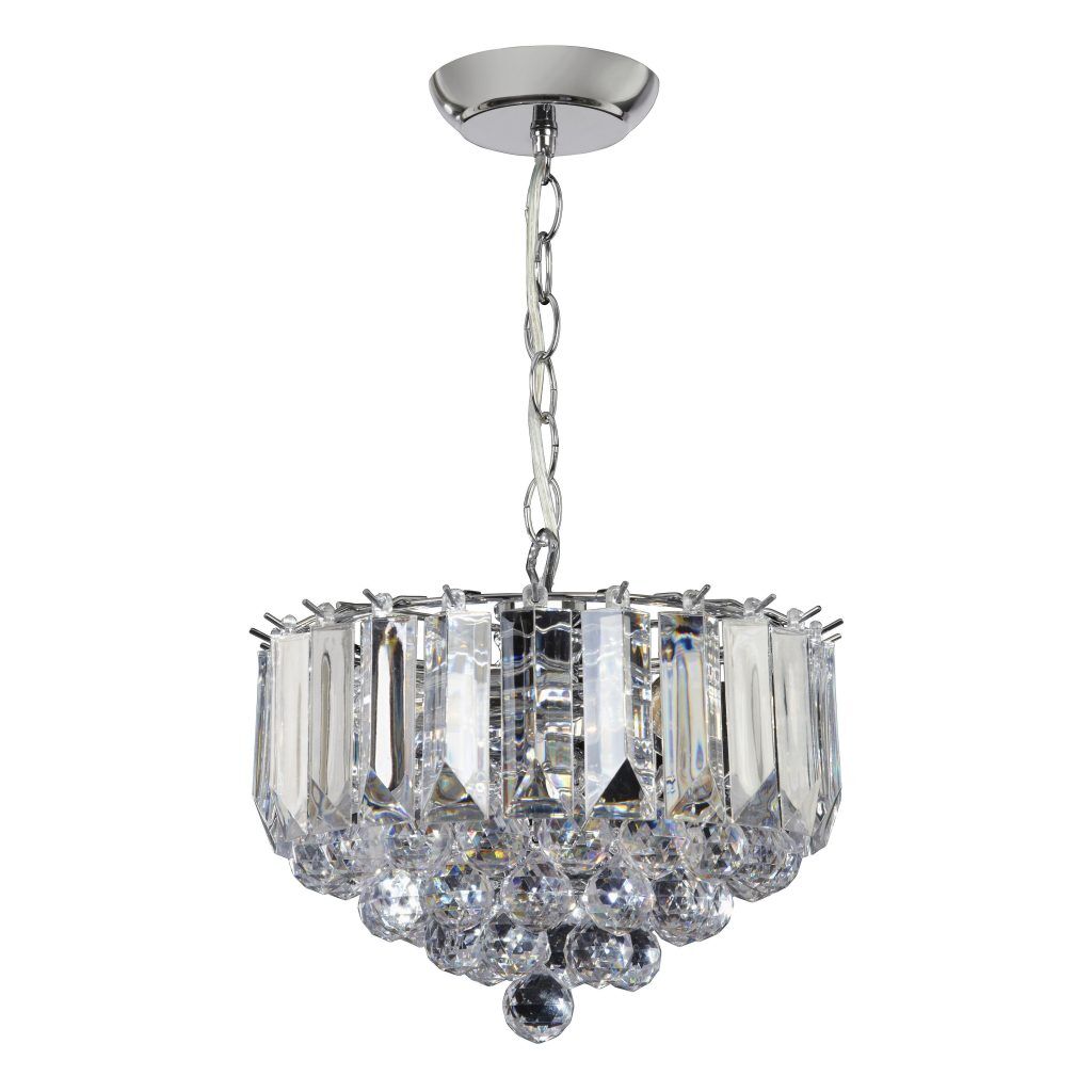 Gallery Direct Fargo 3 Pendant Light Chrome 305mm | Shackletons