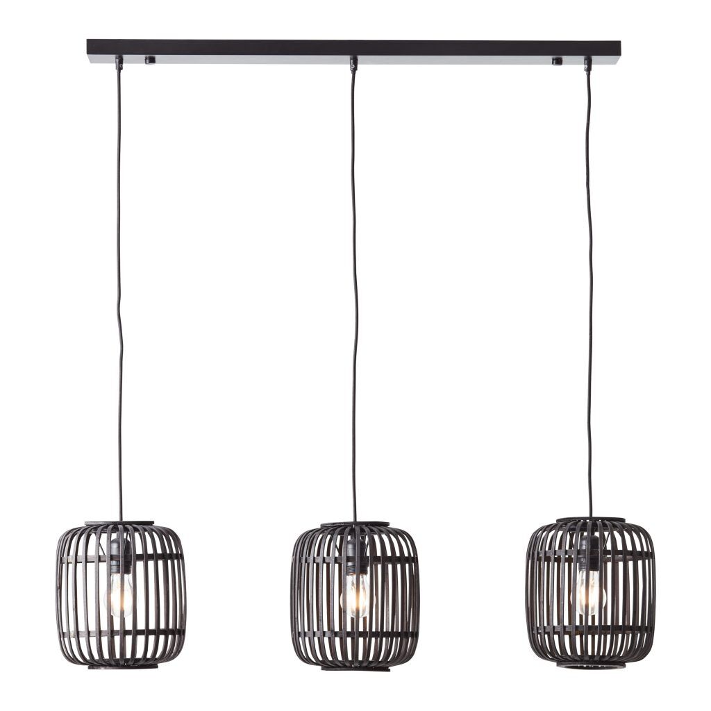 Gallery Direct Mathias 3 Pendant Light Dark Bamboo | Shackletons