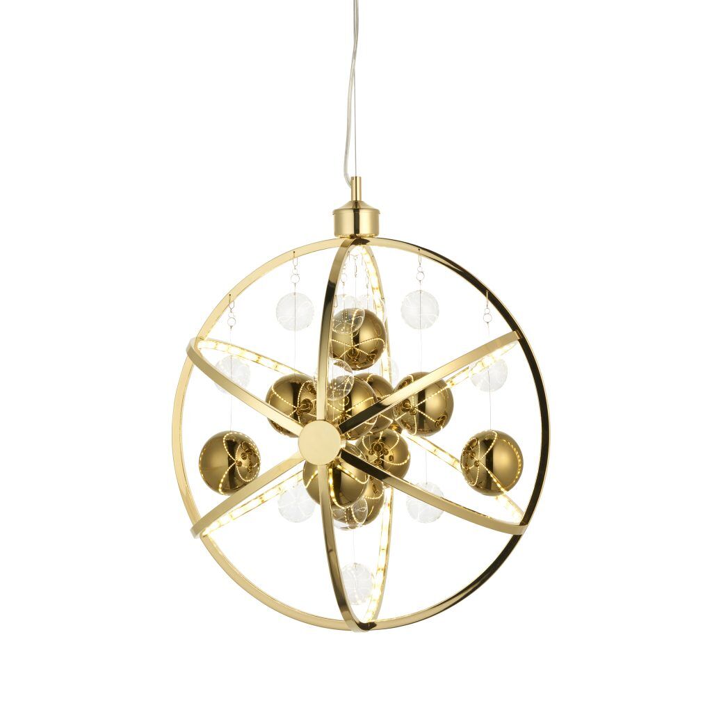 Gallery Direct Muni Pendant Light Gold 715 1980mm | Shackletons