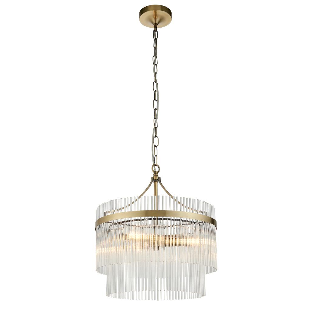 Gallery Direct Marietta 3 Pendant Light Antique Brass | Shackletons