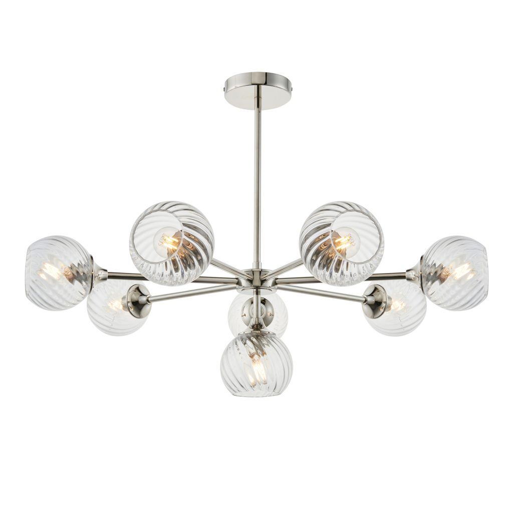 Gallery Direct Allegra 8 Pendant Light Bright Nickel | Shackletons