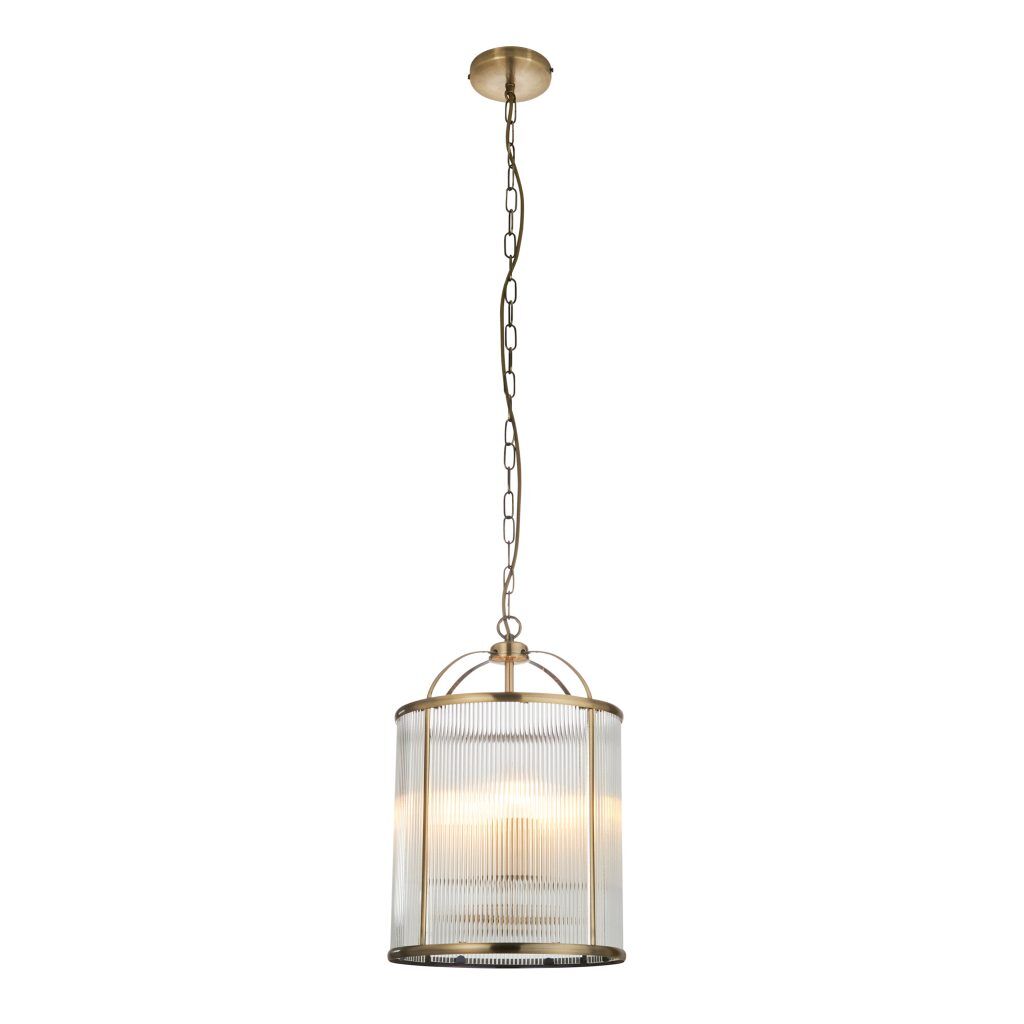 Gallery Direct Lambeth Ribbed 4lt Pendant | Shackletons