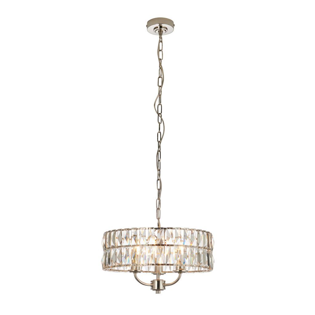Gallery Direct Clifton 3 Pendant Light Bright Nickel | Shackletons