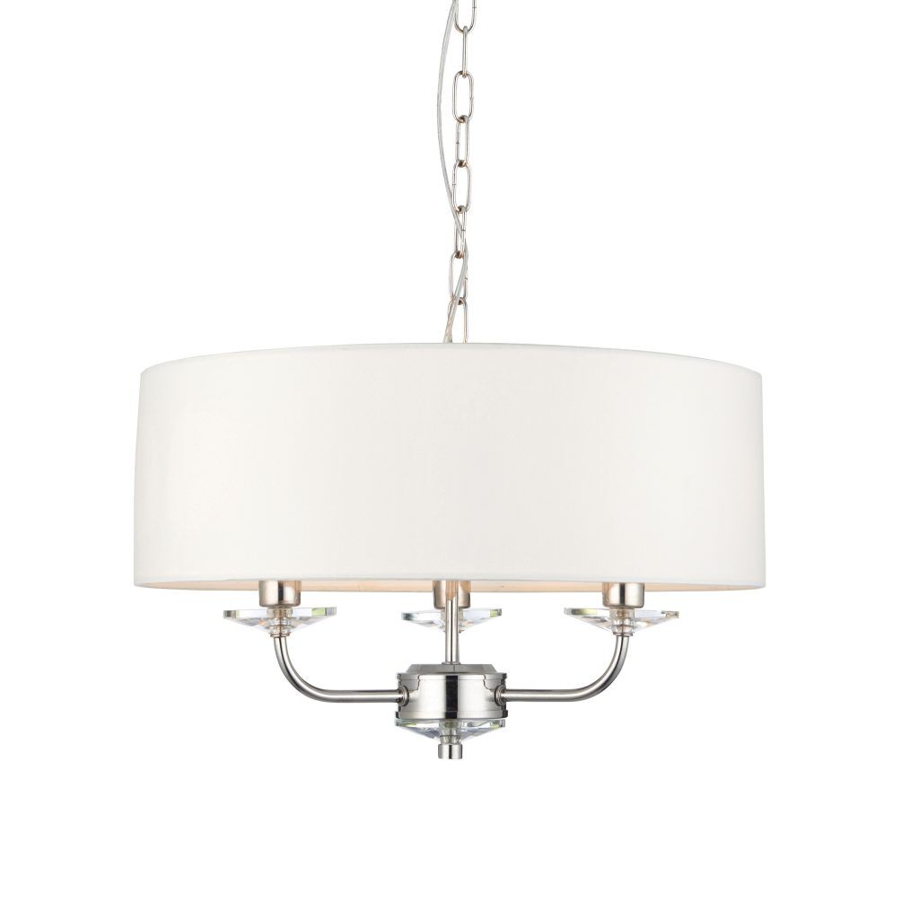 Gallery Direct Nixon 3 Pendant Light Bright Nickel | Shackletons