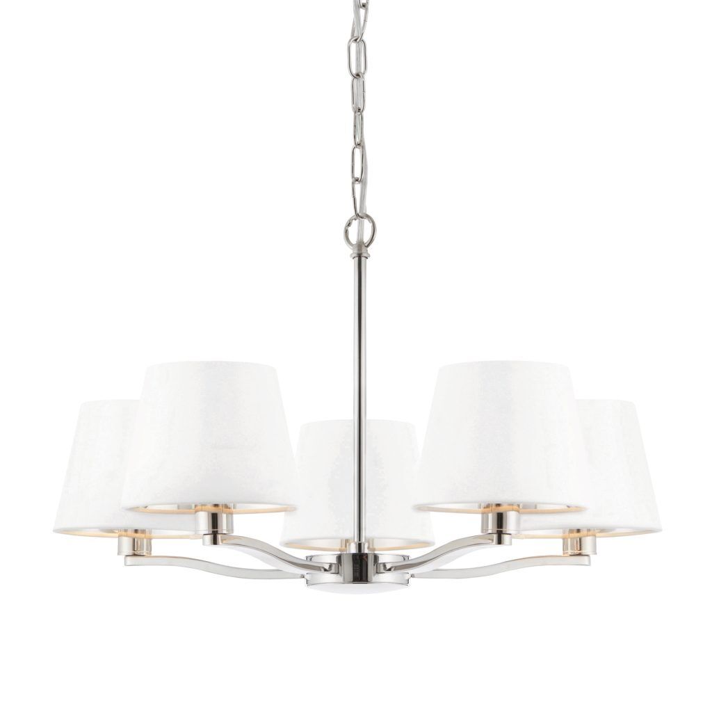 Gallery Direct Harvey 5 Pendant Light Bright Nickel | Shackletons