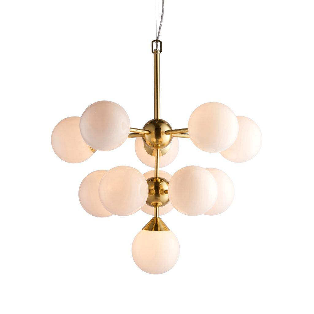 Gallery Direct Oscar 11 Pendant Light Brushed Gold | Shackletons