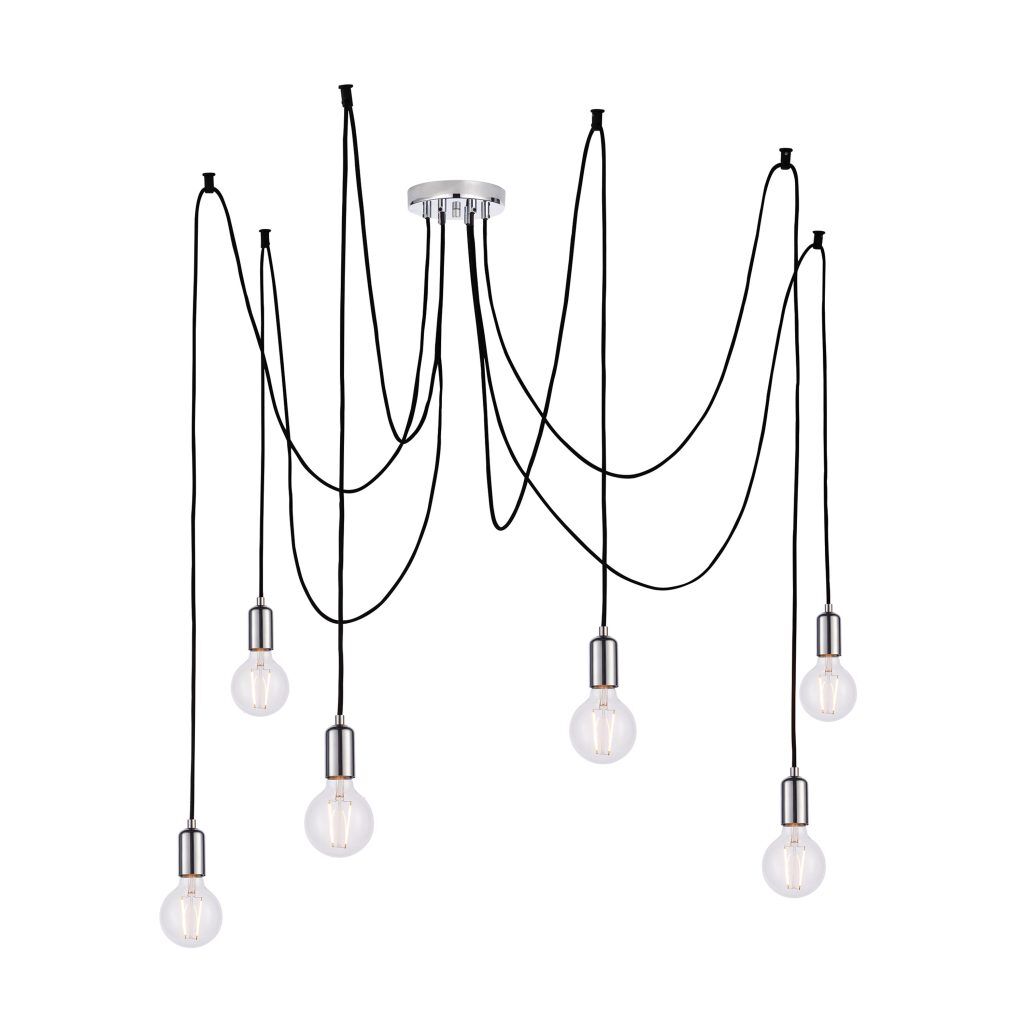 Gallery Direct Studio 6 Cluster Pendant Light Chrome | Shackletons