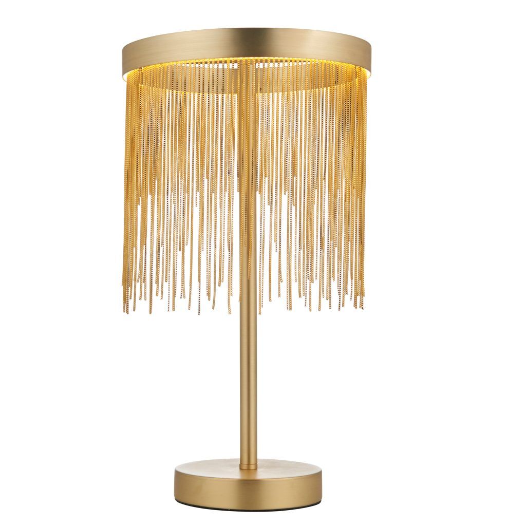 Gallery Direct Zelma 1 Table Lamp Satin Brass | Shackletons