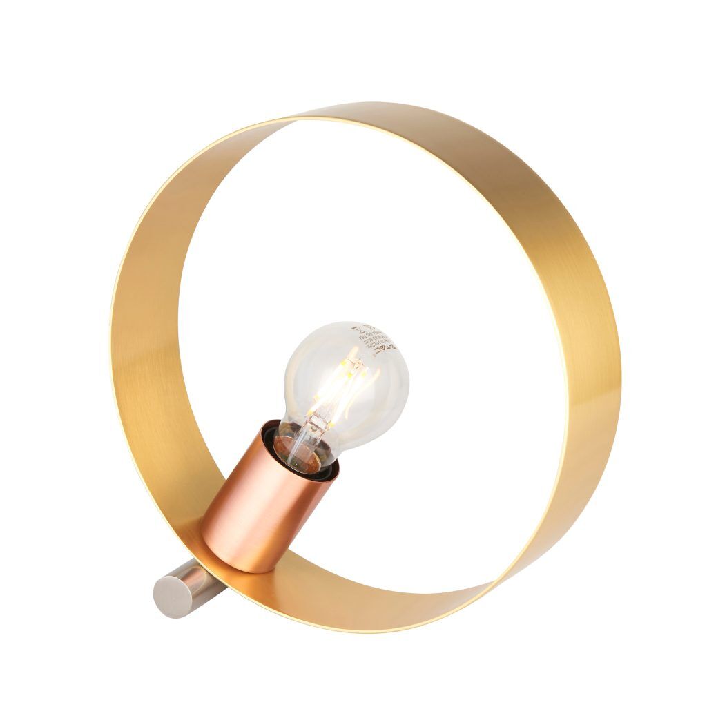 Gallery Direct Hoop Table Lamp Brushed Gold | Shackletons