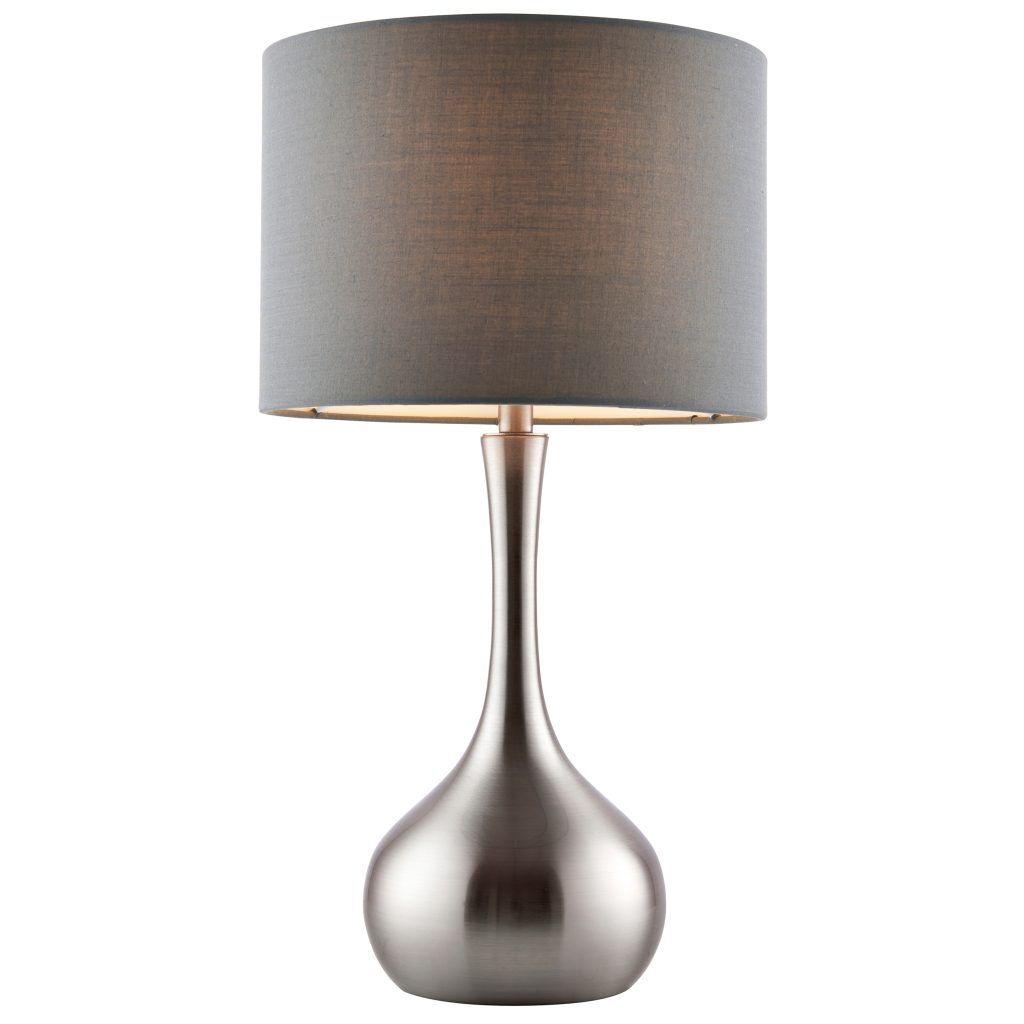 Gallery Direct Piccadilly Table Lamp Nickel  Dark Grey | Shackletons