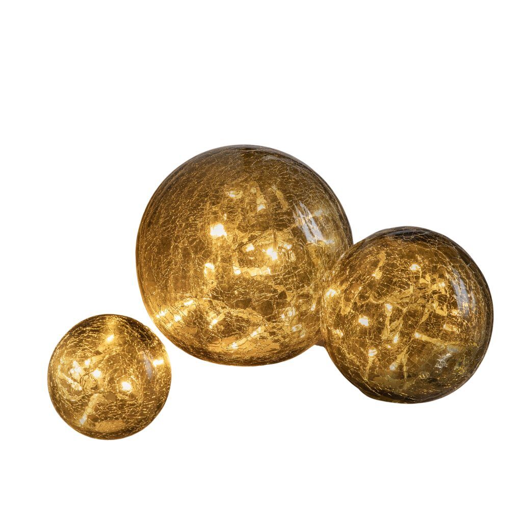 Gallery Direct Crackle Balls 100x150x200mm Smoke | Shackletons