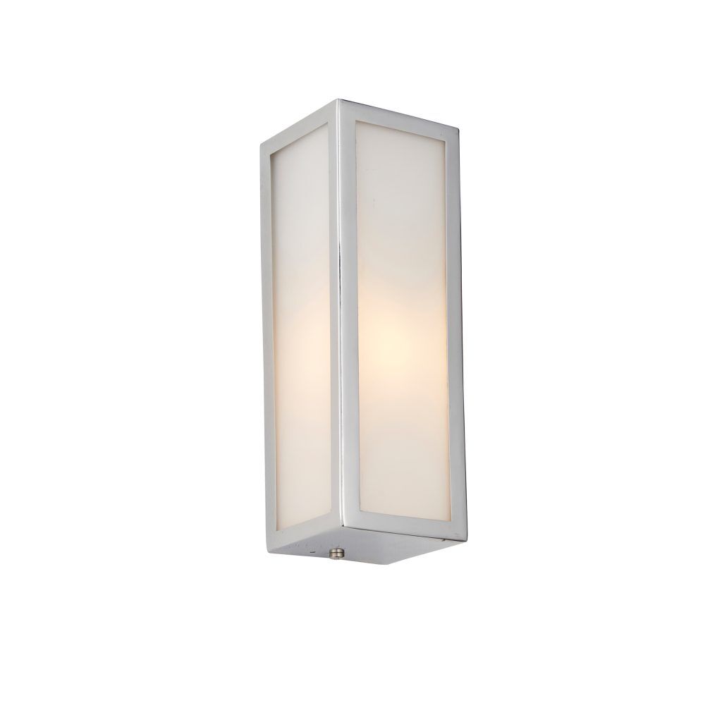 Gallery Direct Newham Bathroom 1 Wall Light ChromeFrosted | Shackletons