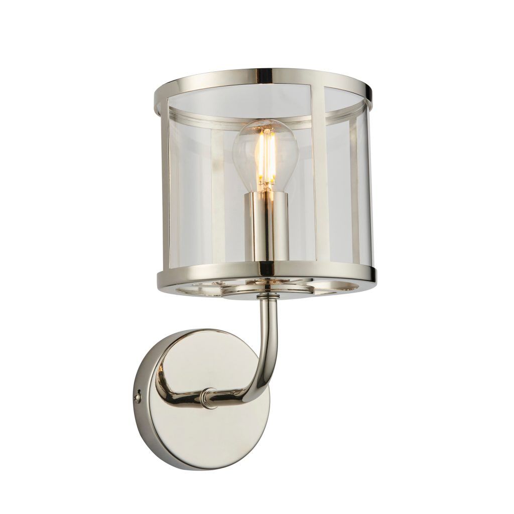 Gallery Direct Hopton 1 Wall Light Bright Nickel | Shackletons