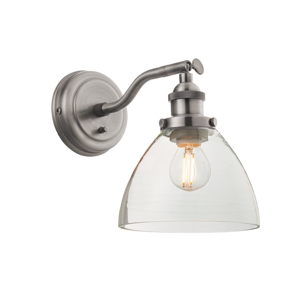 Gallery Direct Hansen 1 Wall Light Brushed Silver | Shackletons