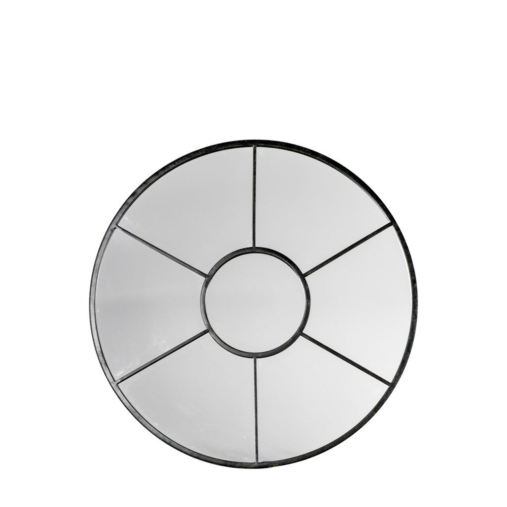 Gallery Direct Valence Round Mirror Black | Shackletons