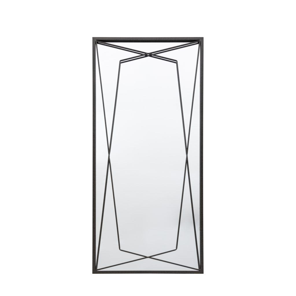 Gallery Direct Wainscott Leaner Mirror Black | Shackletons