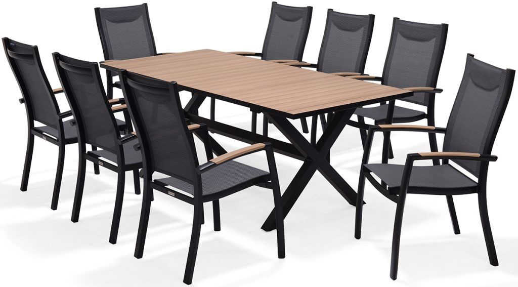LifestyleGarden Panama 8 Seat Stacking Dining Set   Weathernet | Shackletons