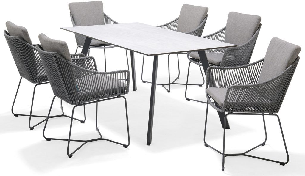 LifestyleGarden Opal Rectangular 6 Seat Dining Set | Shackletons