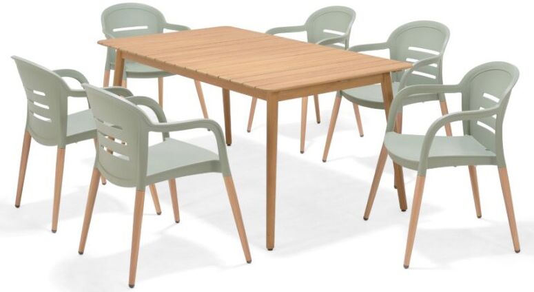 LifestyleGarden Onyx 6 Seat Dining Set Green | Shackletons