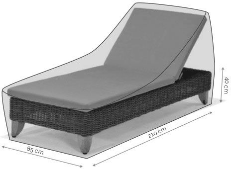 LifestyleGarden Premium Furniture Cover Sunbed 210x85cm   Grey | Shackletons
