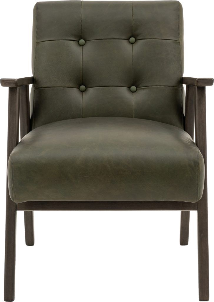 Gallery Direct Blackhall Armchair Heritage Green Leather | Shackletons