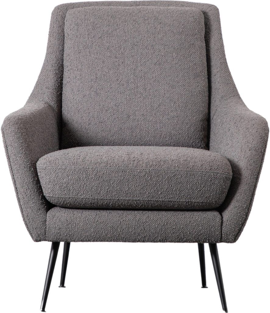 Gallery Direct Brompton Armchair Dark Grey Linen | Shackletons