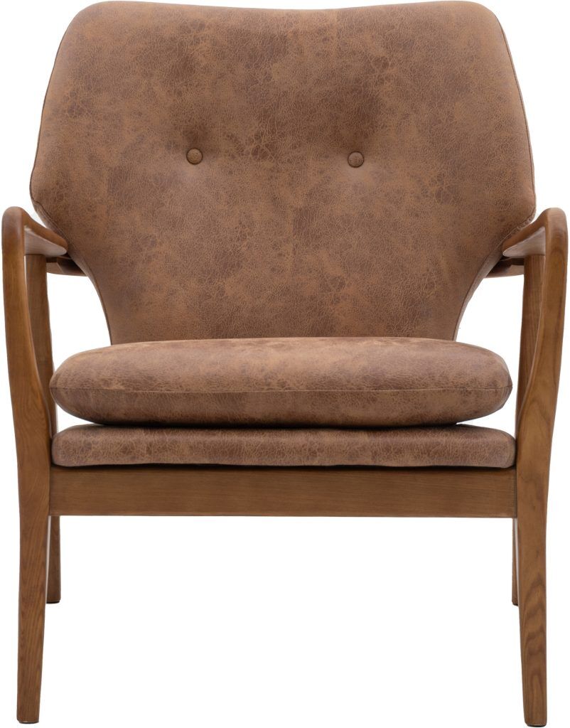 Gallery Direct Jensen Armchair Brown Leather | Shackletons