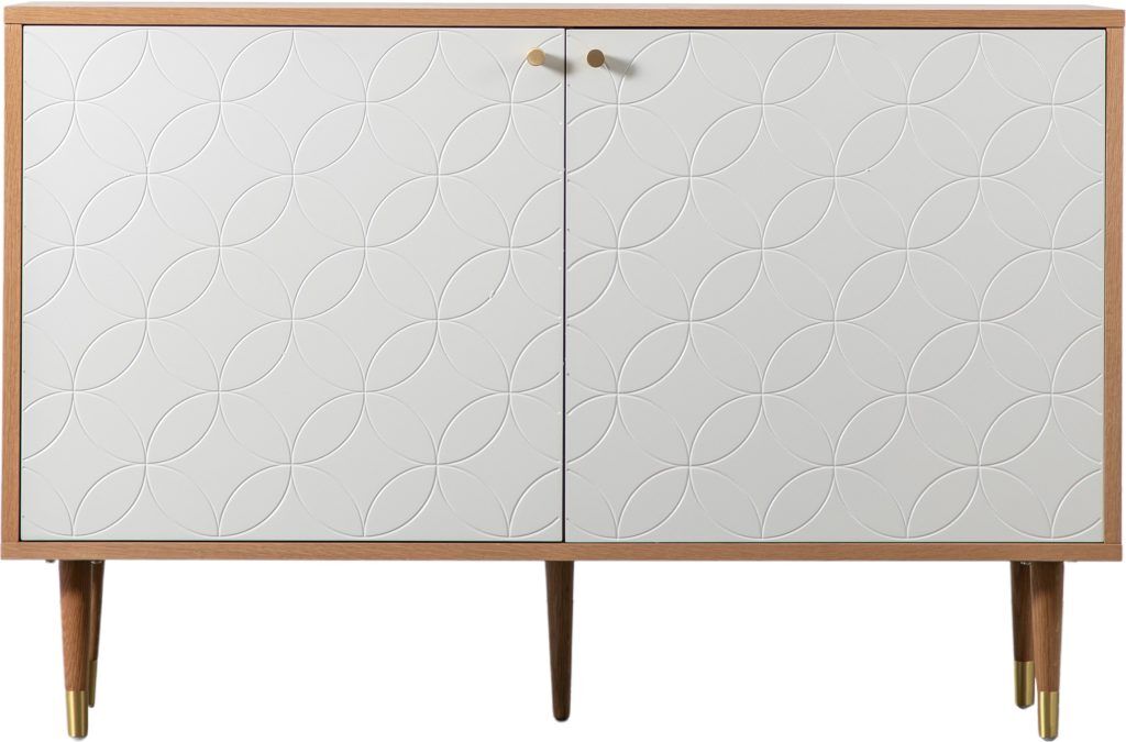 Gallery Direct Newbury 2 Door Cabinet Oak White | Shackletons