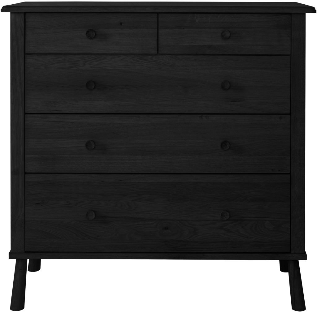 Gallery Direct Wycombe 5 Drawer Chest Black | Shackletons