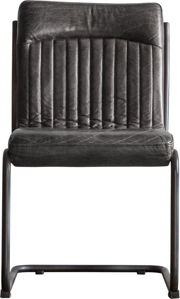Gallery Direct Capri Leather Chair Antique Ebony | Shackletons