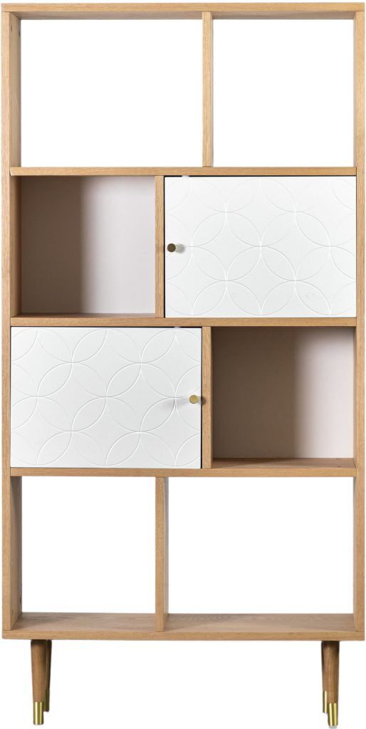 Gallery Direct Newbury Display Unit Oak White | Shackletons