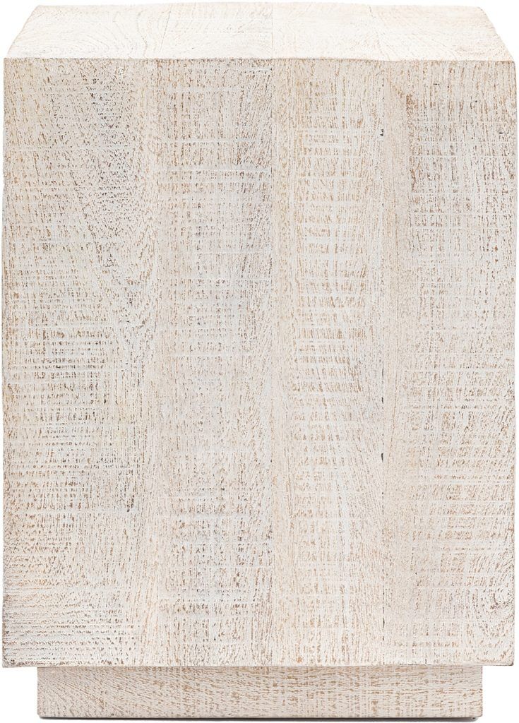 Gallery Direct Iowa Side Table Whitewash | Shackletons