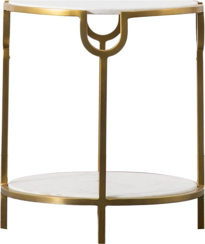 Gallery Direct Weston Side Table White Marble | Shackletons