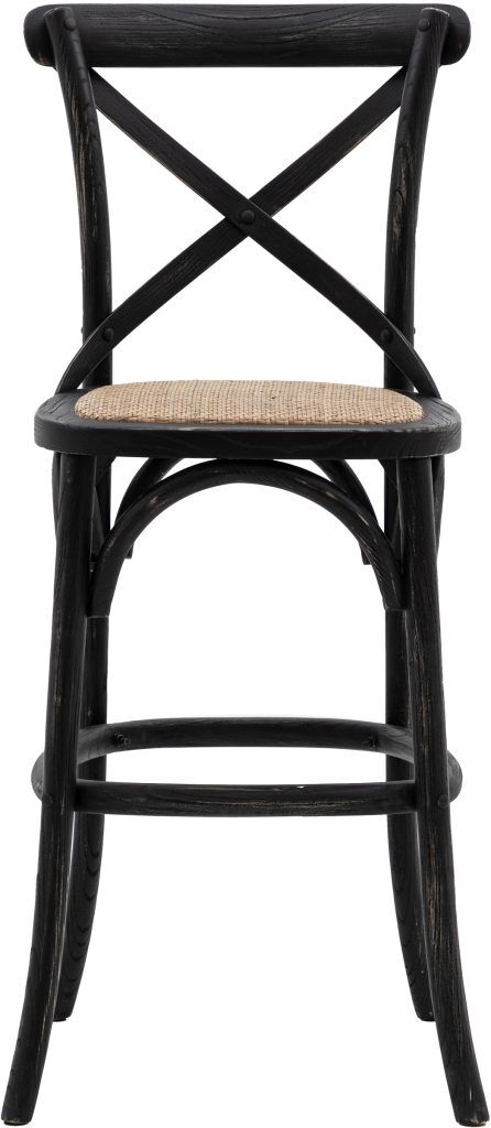 Gallery Direct Cafe Stool BlackRattan Set of 2 | Shackletons