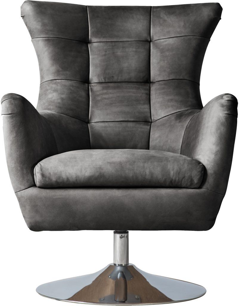 Gallery Direct Bristol Swivel Chair Antique Ebony | Shackletons