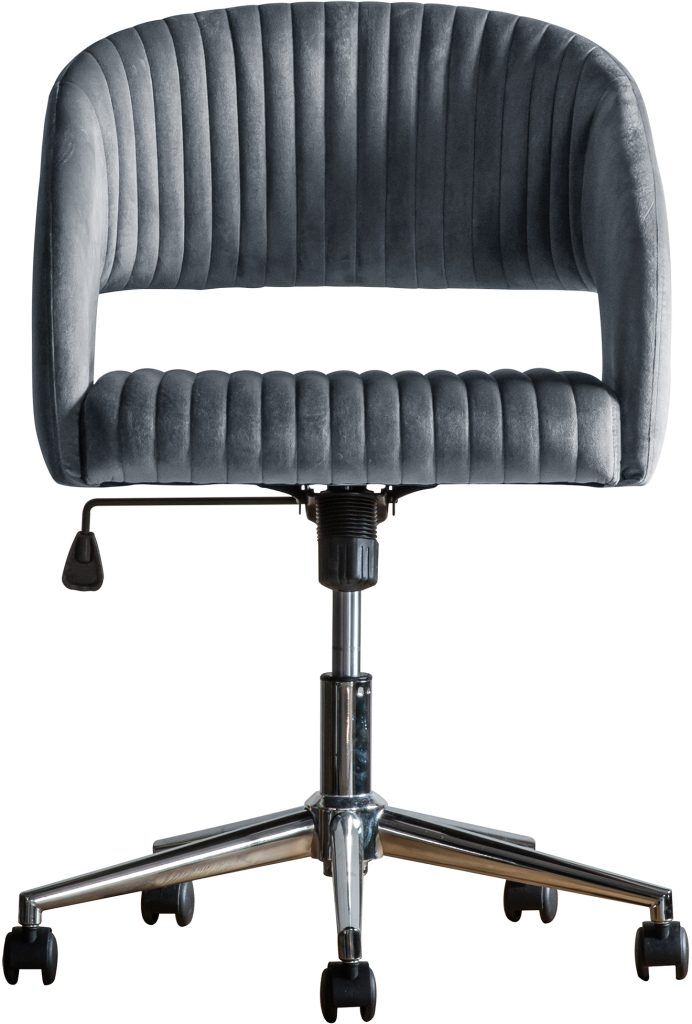 Gallery Direct Murray Swivel Chair Charcoal Velvet | Shackletons