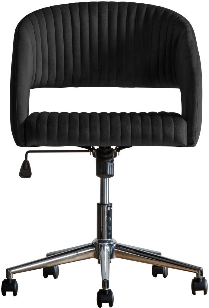 Gallery Direct Murray Swivel Chair Black Velvet | Shackletons