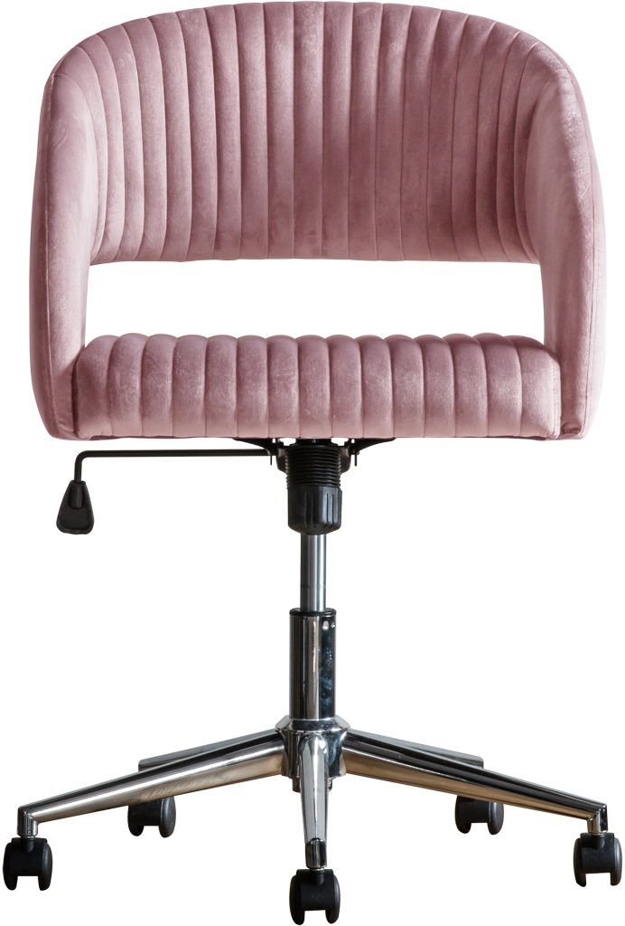 Gallery Direct Murray Swivel Chair Pink Velvet | Shackletons